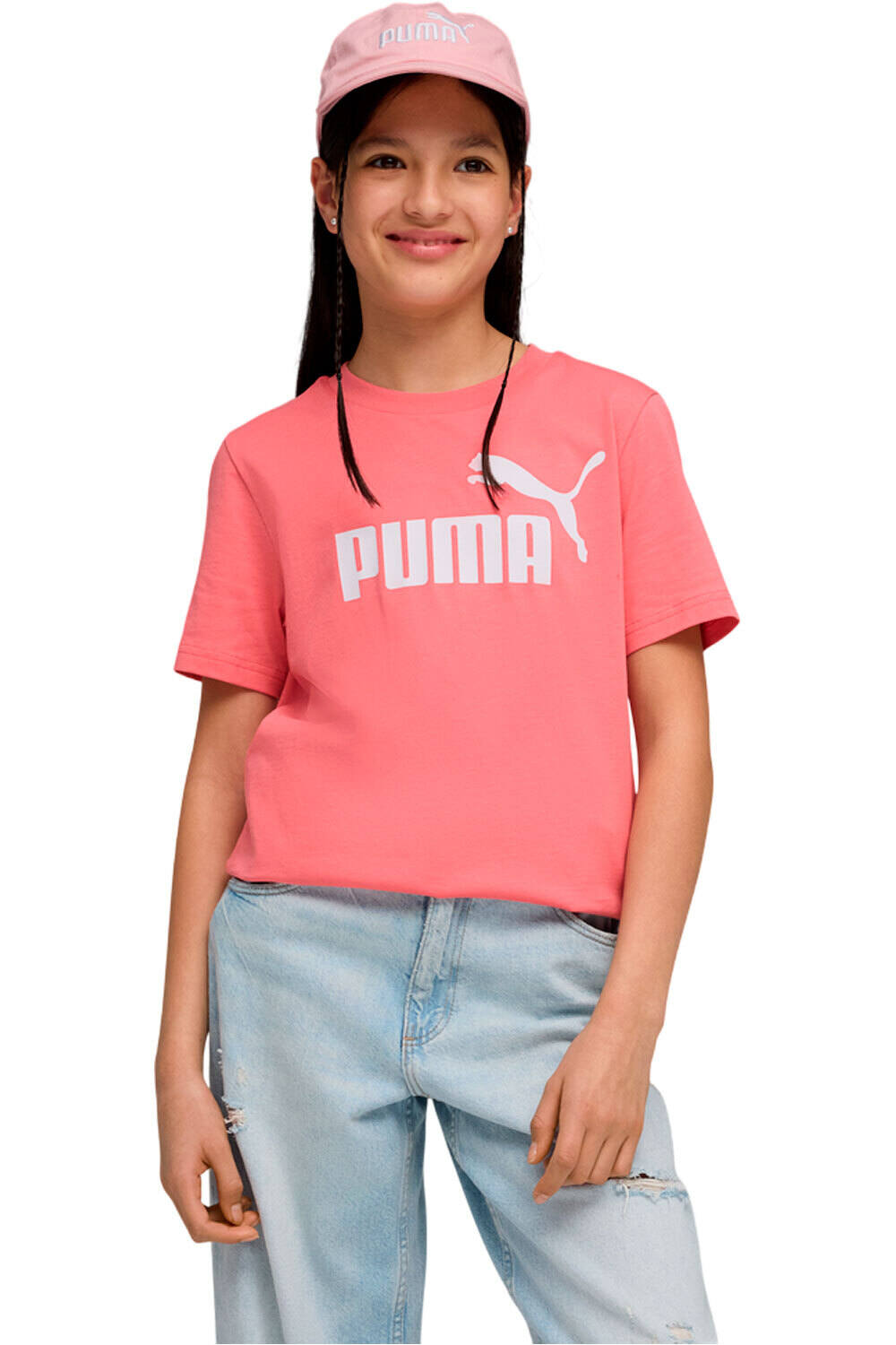 Puma camiseta manga corta niña X_ESS No. 1 Logo Tee G vista frontal