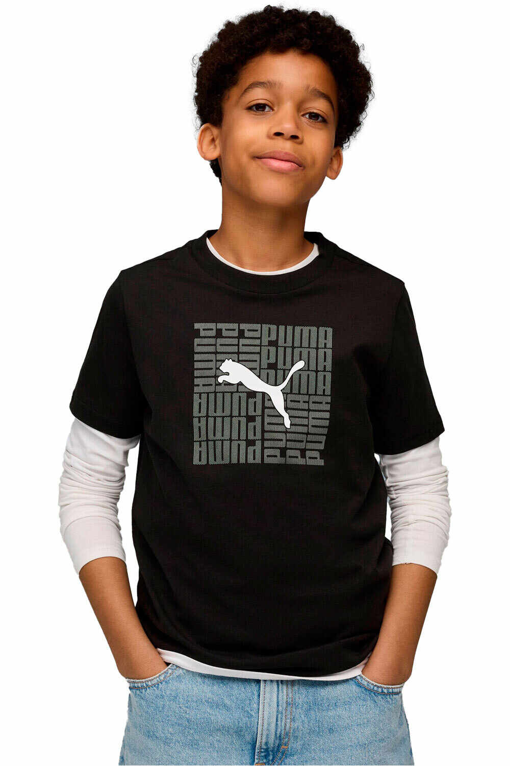 Puma camiseta manga corta niño M_GRAPHIC Box Tee B vista frontal