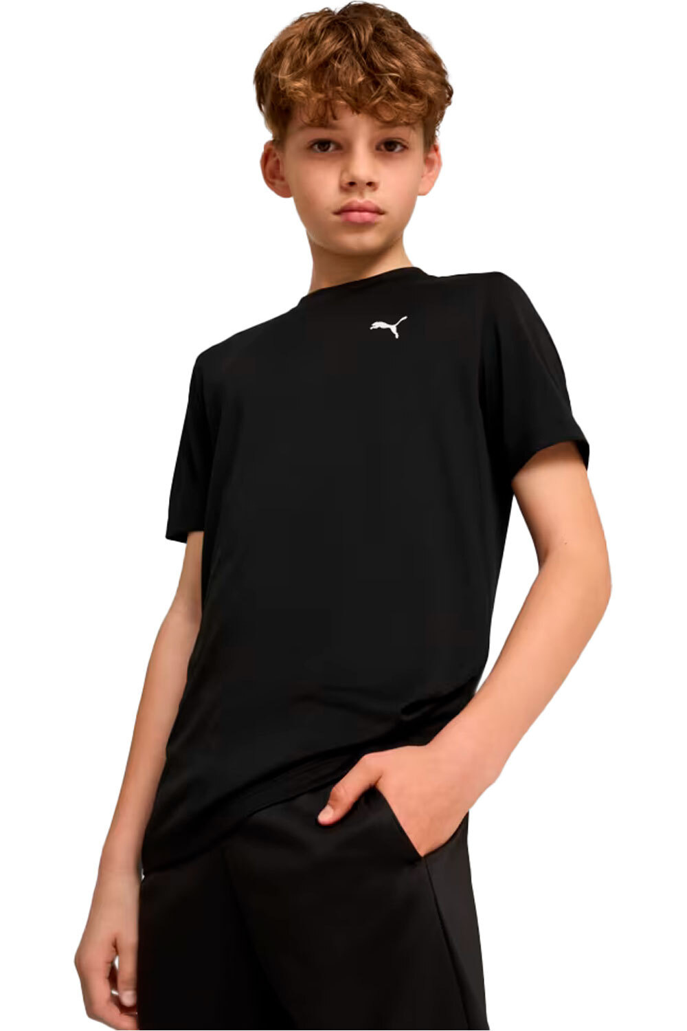 Puma camiseta manga corta niño TAD ESS Tee B vista frontal