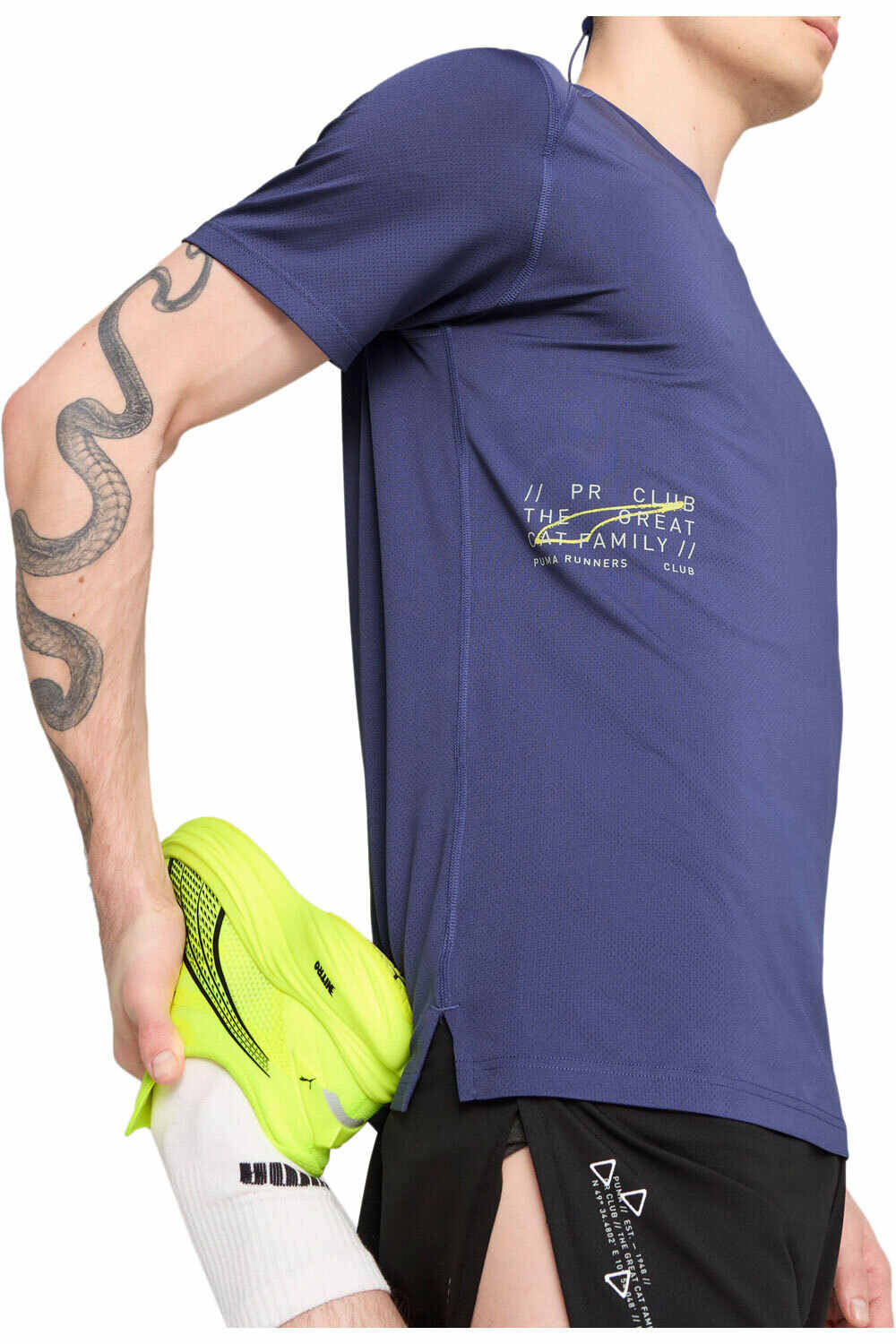Puma camiseta técnica manga corta hombre M RUN GRAPHIC MESH T vista detalle