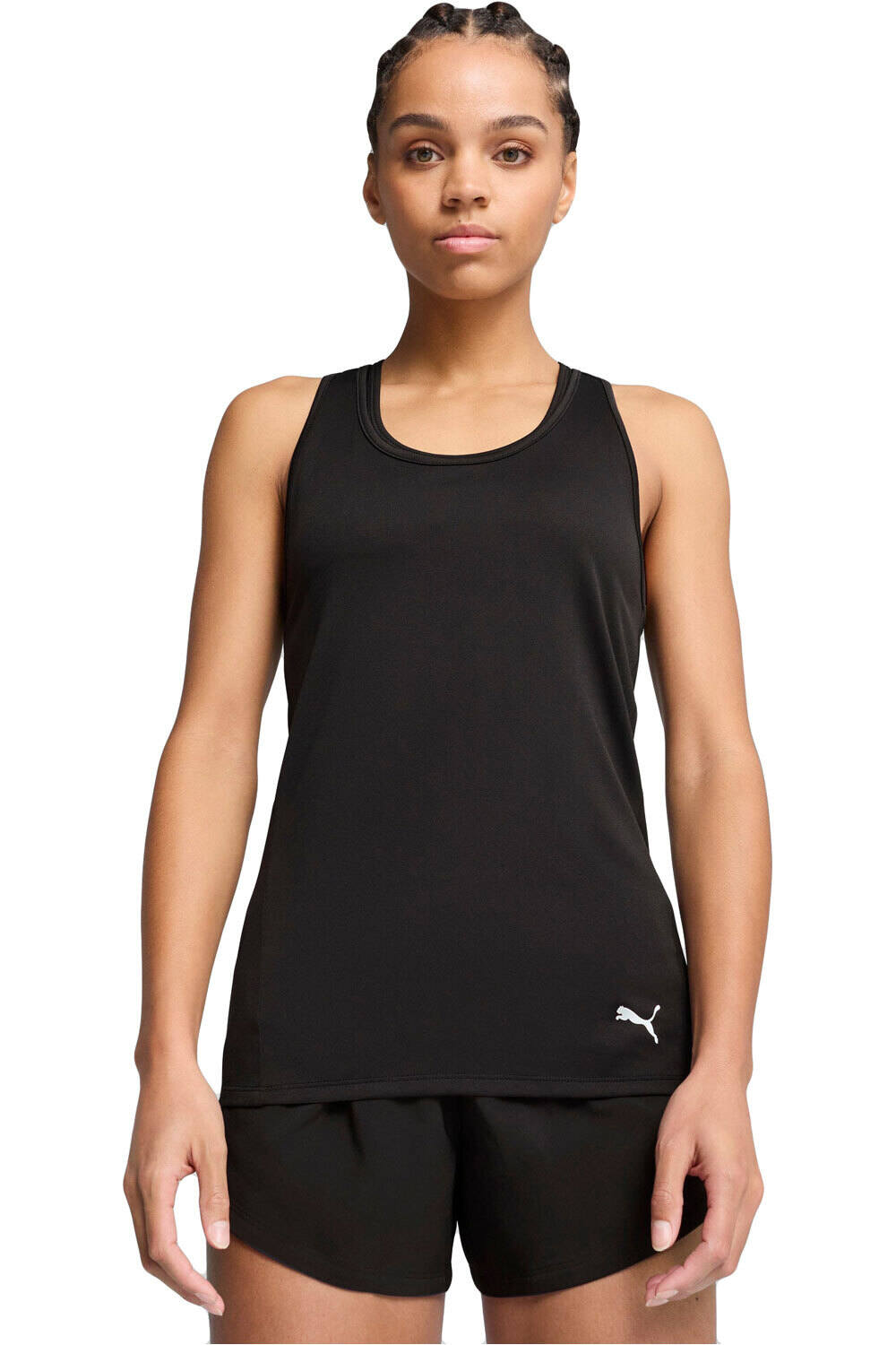 Puma camiseta tirantes fitness mujer W TAD ESSENTIAL Race vista frontal