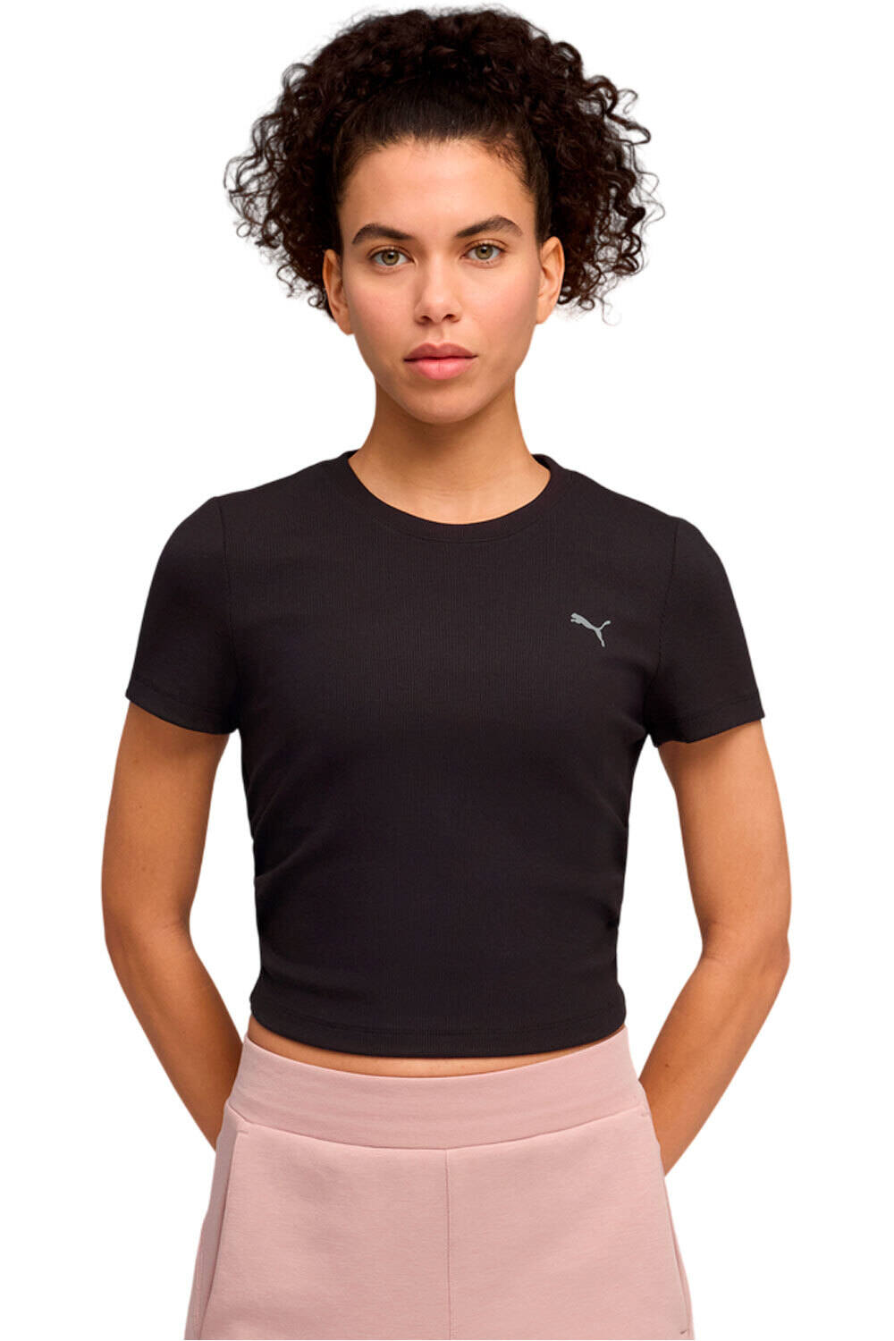 Puma camisetas fitness mujer W Cloudspun Rib Tee vista frontal