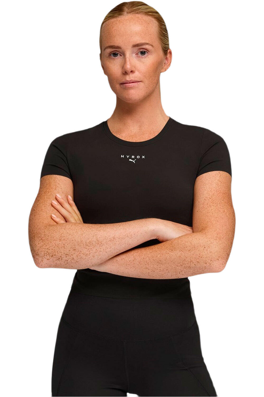 Puma camisetas fitness mujer W PUMA X HYROX SHAPE vista frontal