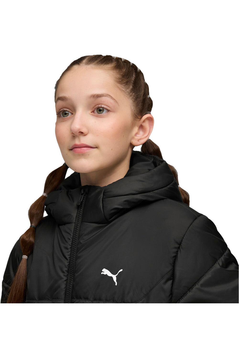 Puma chamarra niño ESS Hooded Padded Ja vista detalle