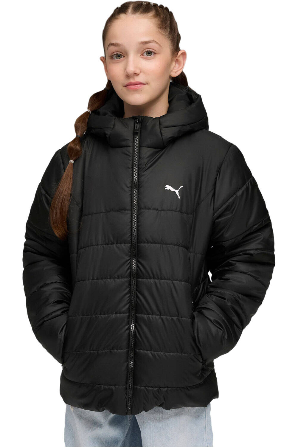 Puma chamarra niño ESS Hooded Padded Ja vista frontal