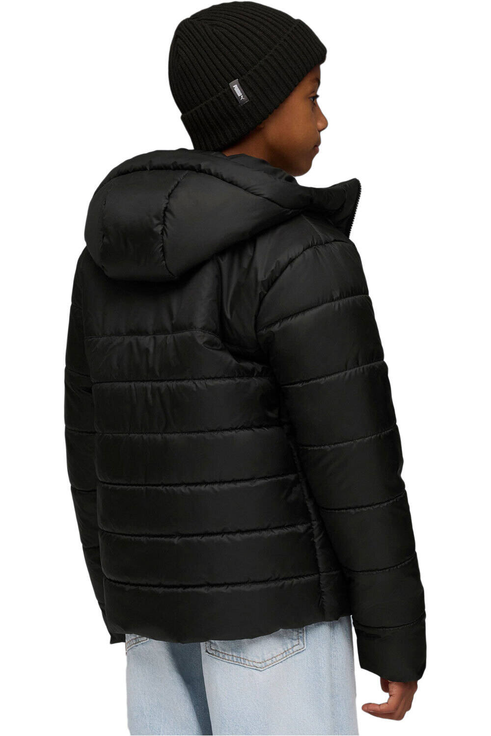 Puma chamarra niño ESS Hooded Padded Ja vista trasera