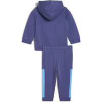Puma chándal bebé MINICATS ESS BLOCK Hooded FZ Set TR INF vista trasera