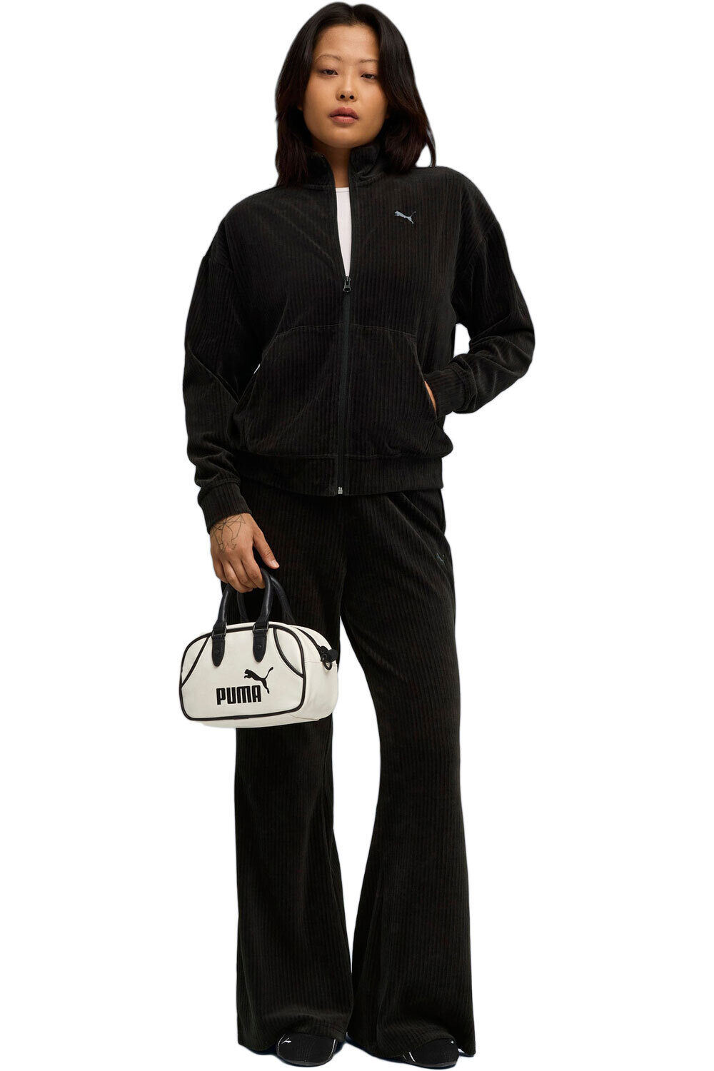 Puma chándal mujer Velour Rib Relaxed S vista frontal