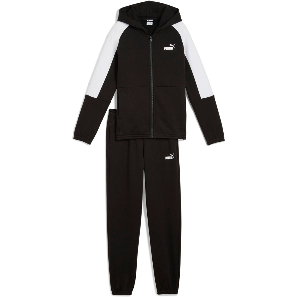Puma chándal niño ESS BLOCK Hooded Ful vista frontal