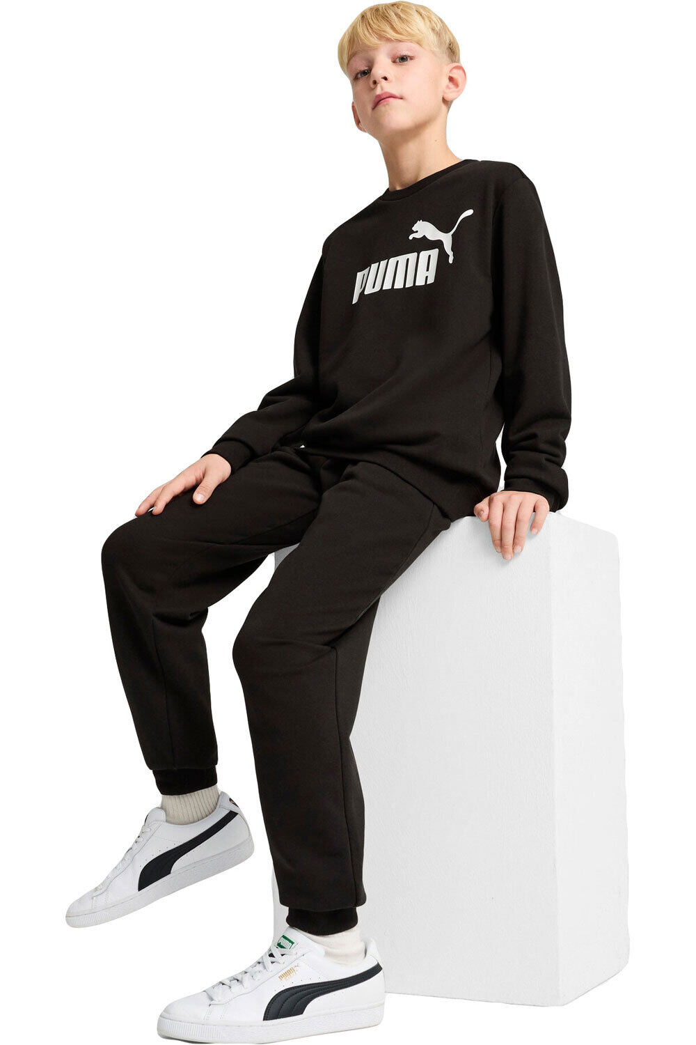 Puma chándal niño ESS No.1 Logo Crew Sweat Suit TR B vista frontal