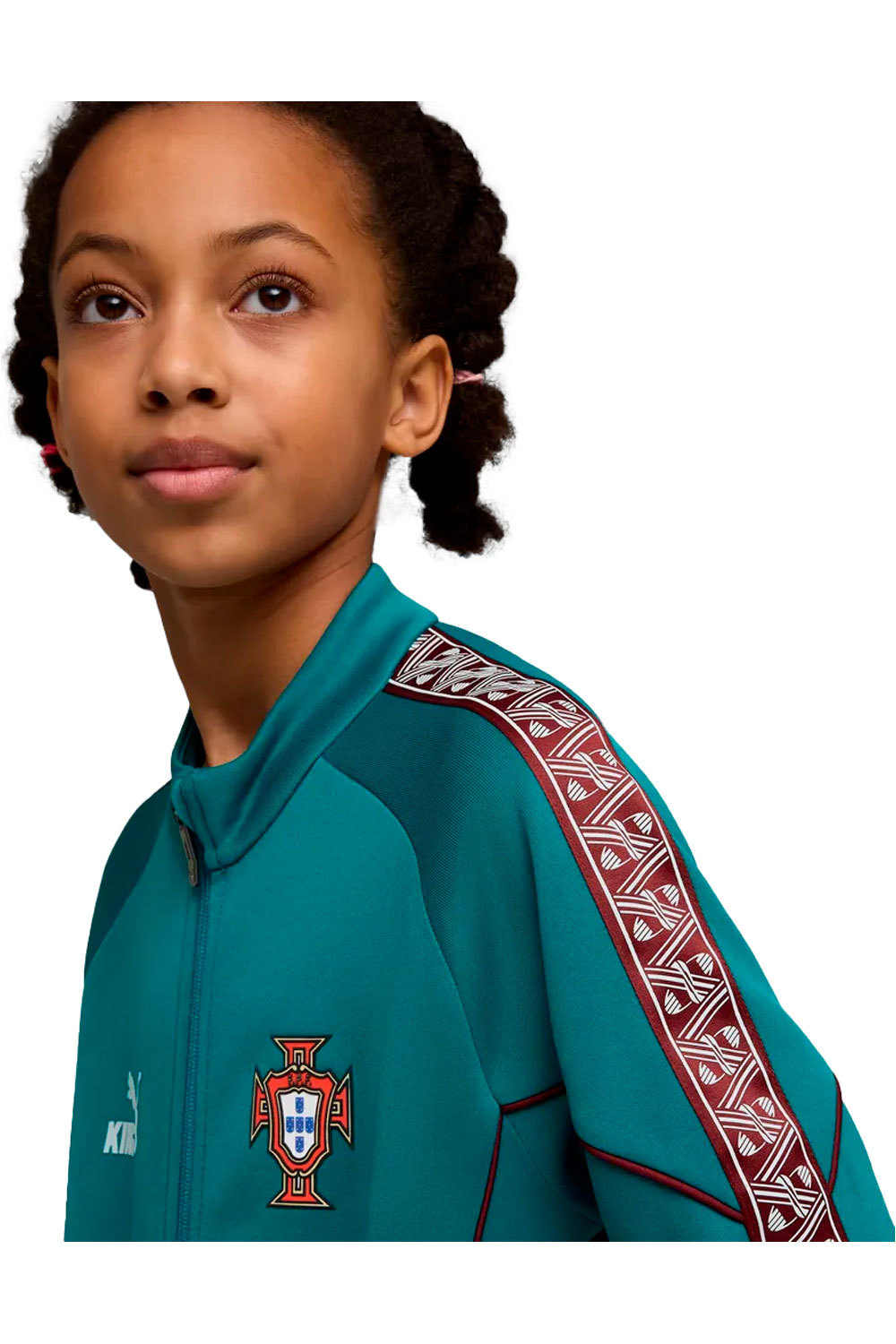 Puma chubasquero y chaquetones entrenamiento fútbol niño FPF KING Anthem Jack vista detalle