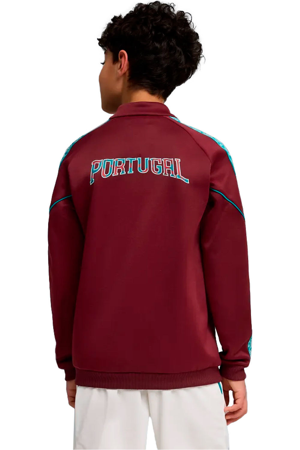 Puma chubasquero y chaquetones entrenamiento fútbol niño FPF KING Anthem Jack vista trasera