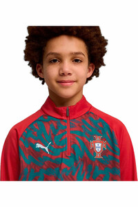 Puma chubasquero y chaquetones entrenamiento fútbol niño FPF Warm Up 1/4 Zip vista detalle