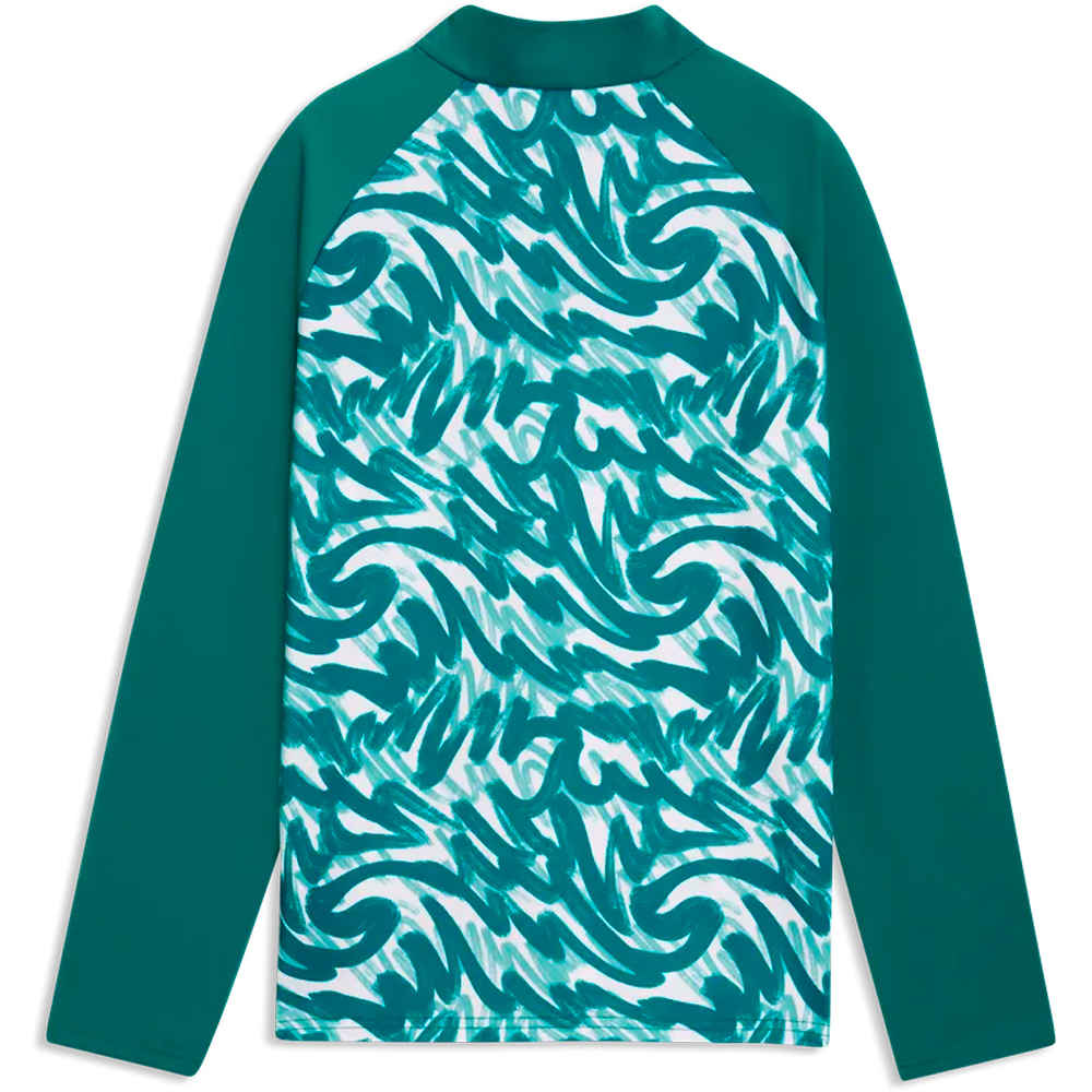 Puma chubasquero y chaquetones entrenamiento fútbol niño FPF Warm Up 1/4 Zip vista trasera