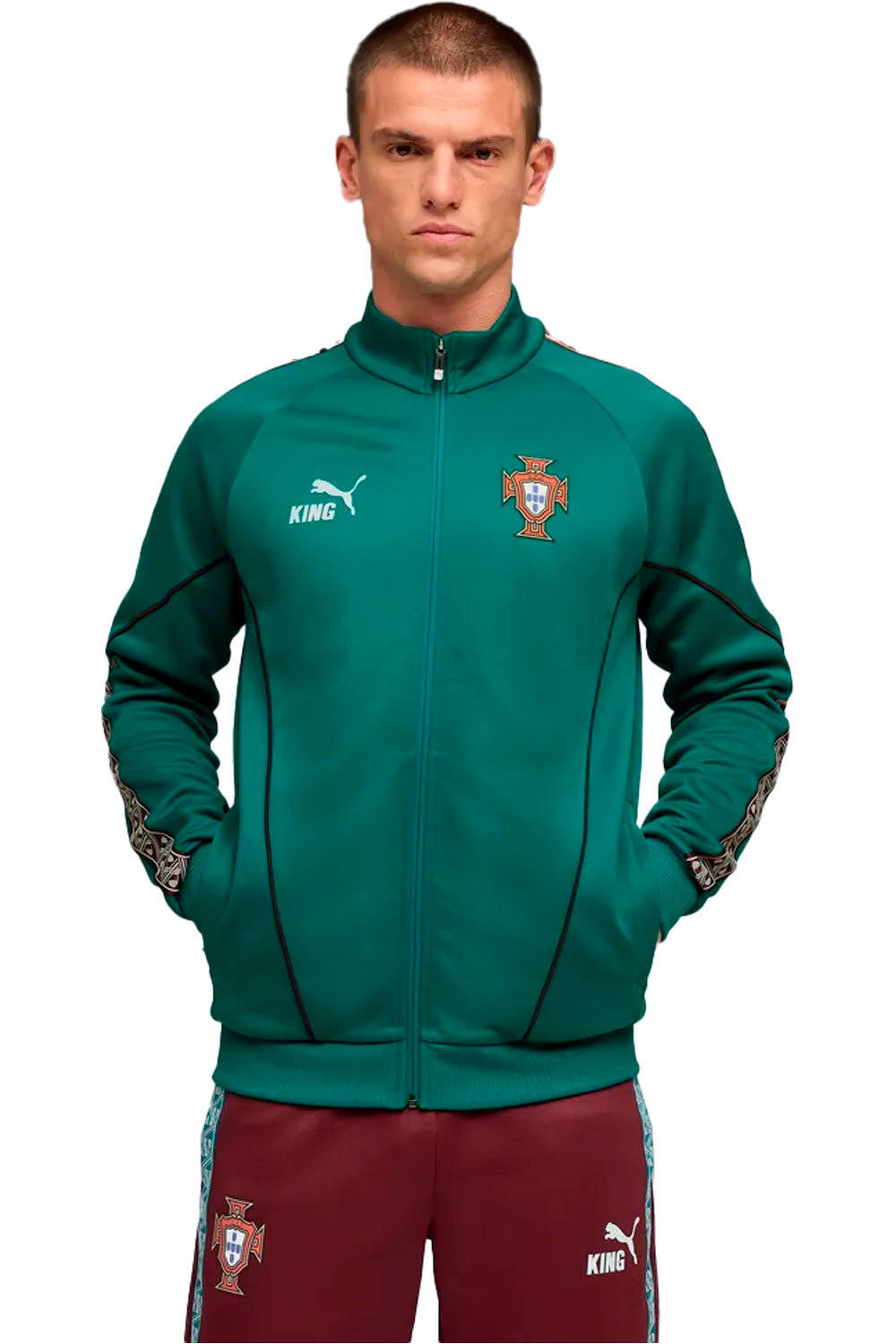 Puma chubasqueros y chaquetones entrenamiento fútbol FPF KING Anthem Jack vista frontal