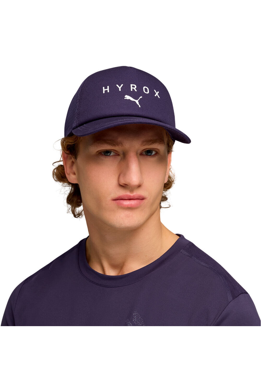 Puma gorra running PUMA x HYROX Trucker vista frontal