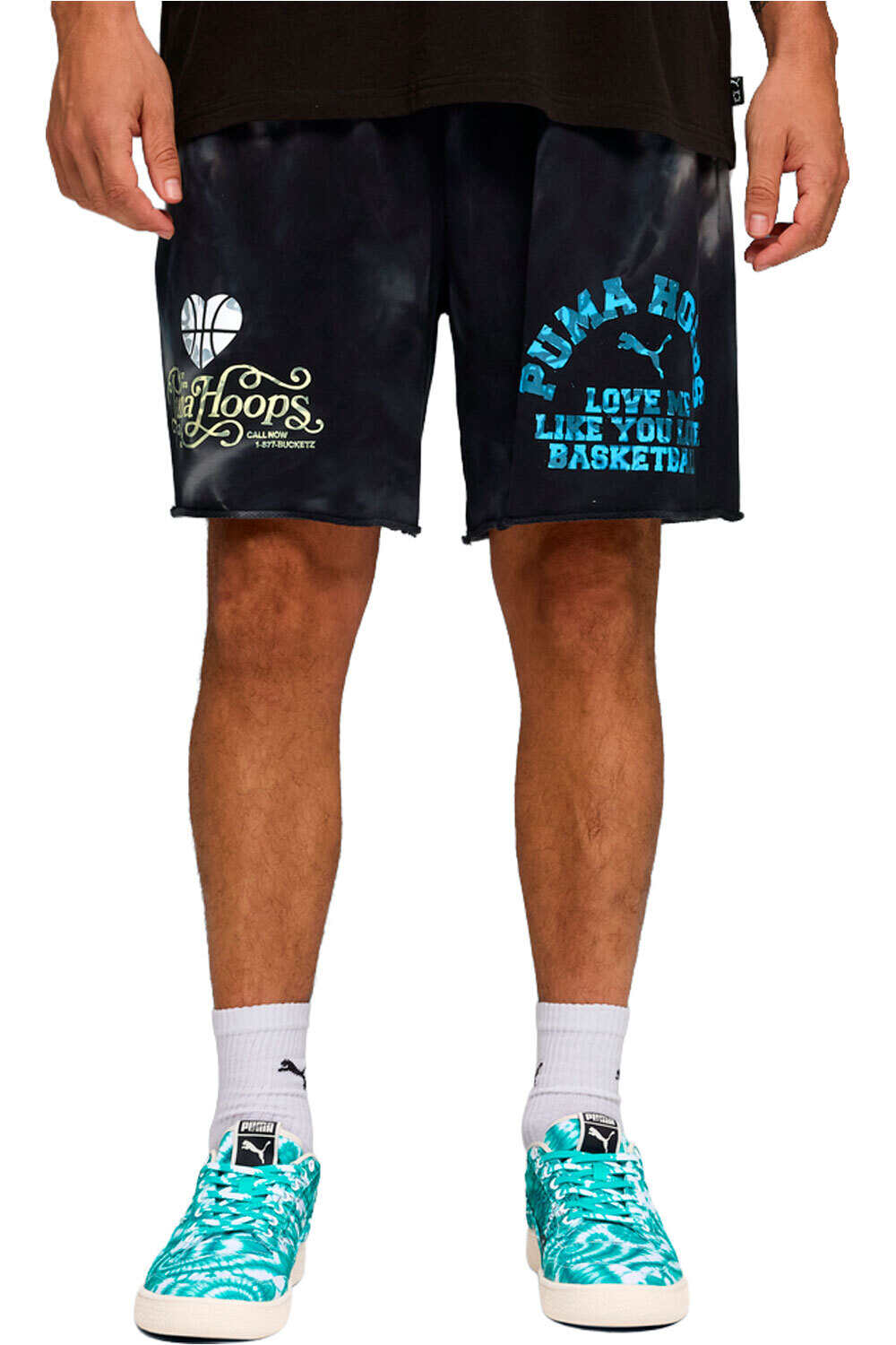 Puma pantalón baloncesto What The Fun FT Shor vista frontal