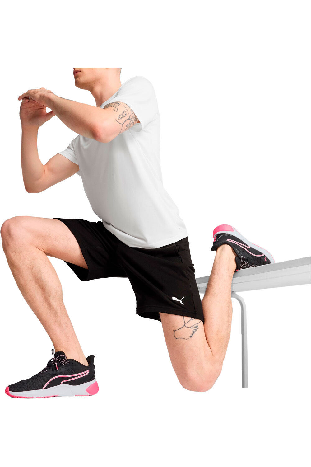 Puma pantalón corto fitness hombre M TAD ESSENTIALS 8 vista frontal