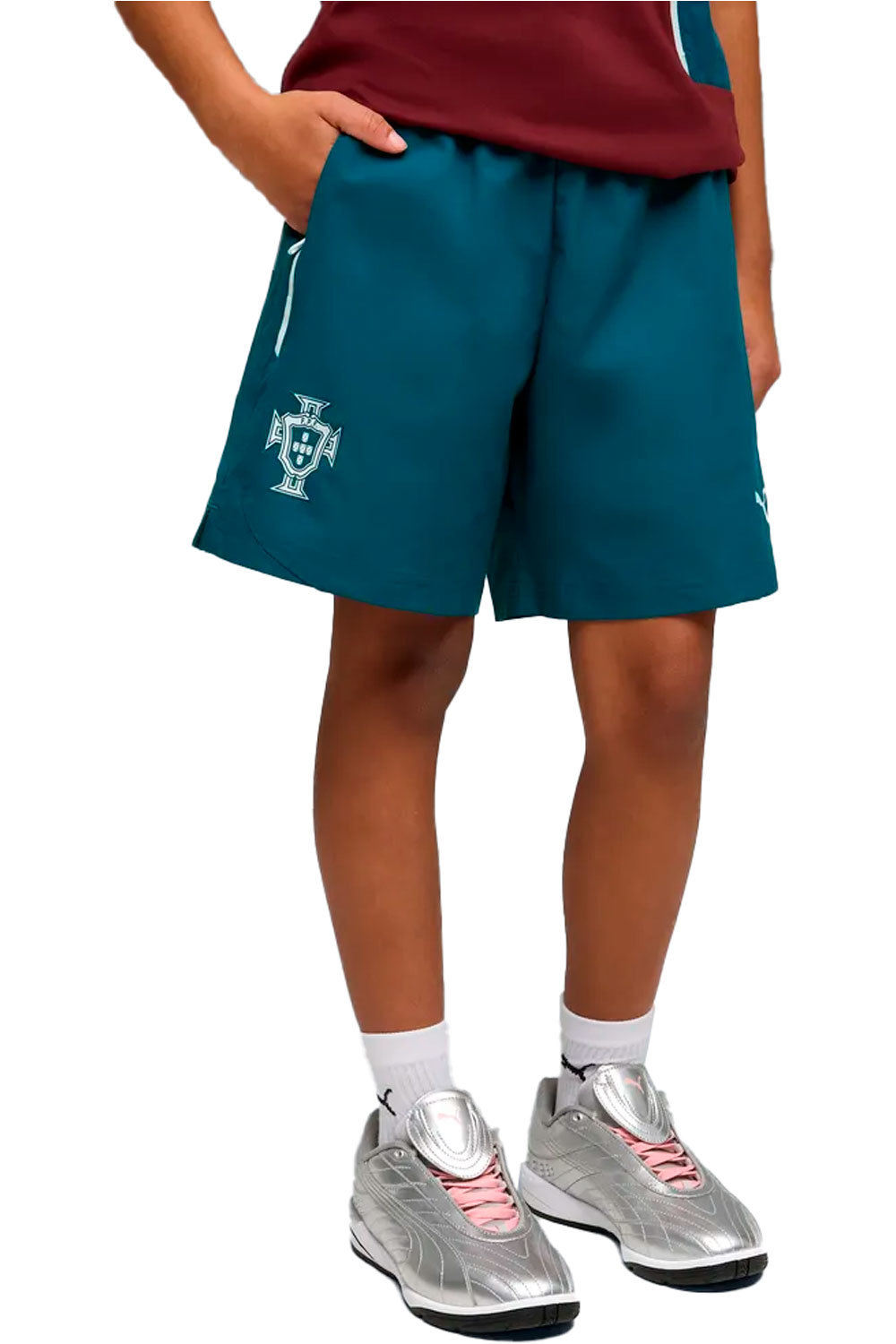 Puma pantalón futbol niño FPF PUMATECH Relaxed vista frontal