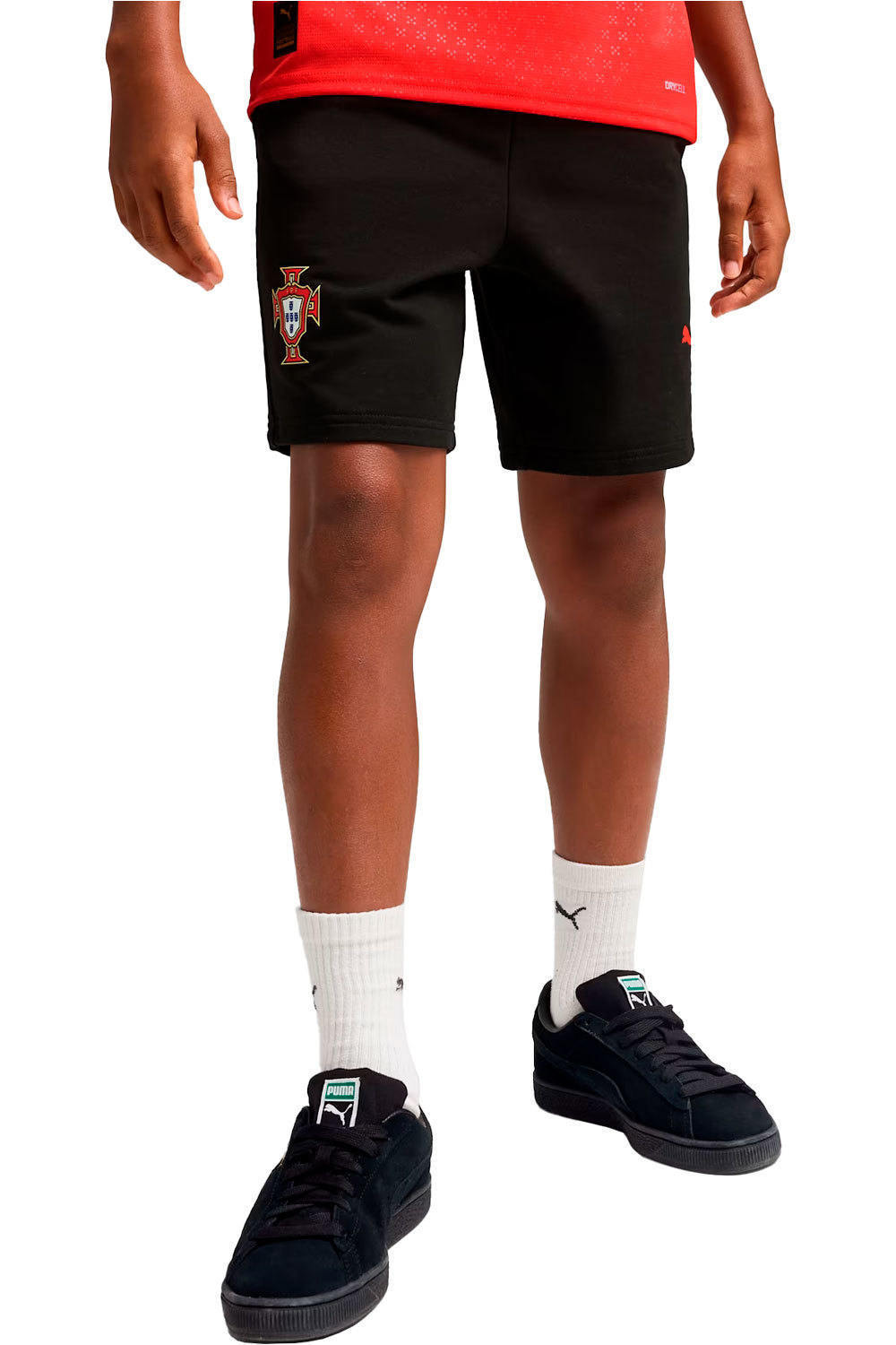 Puma pantalón futbol niño PORTUGAL 25 ftblNRGY Short Jr vista frontal
