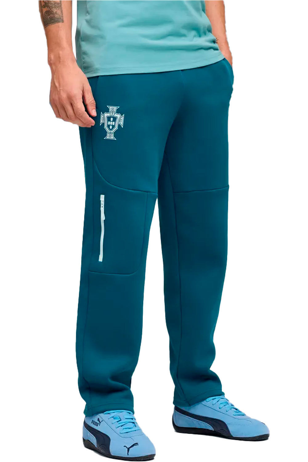 Puma pantalones largos futbol FPF PUMATECH Sweatpa vista frontal