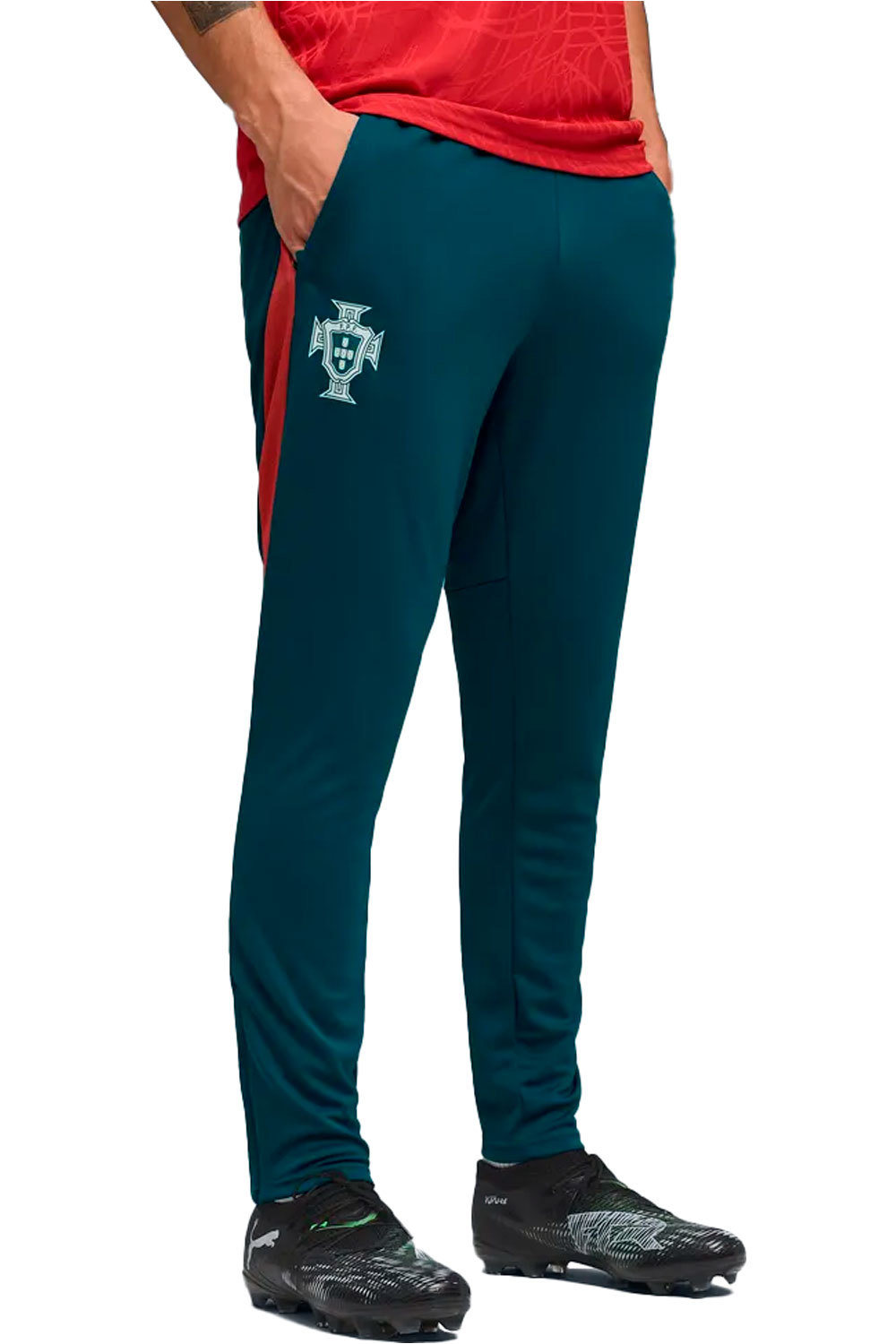 Puma pantalones largos futbol FPF Training Pants w vista frontal