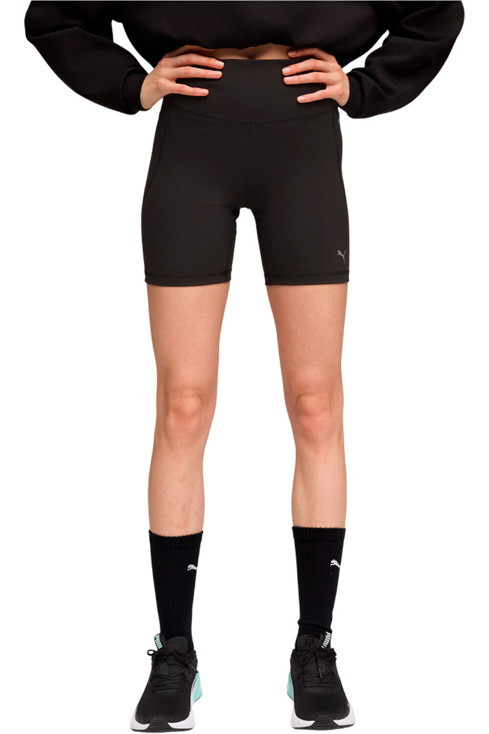 Puma pantalones y mallas cortas fitness mujer W CLOUDSPUN SHORT TI vista frontal