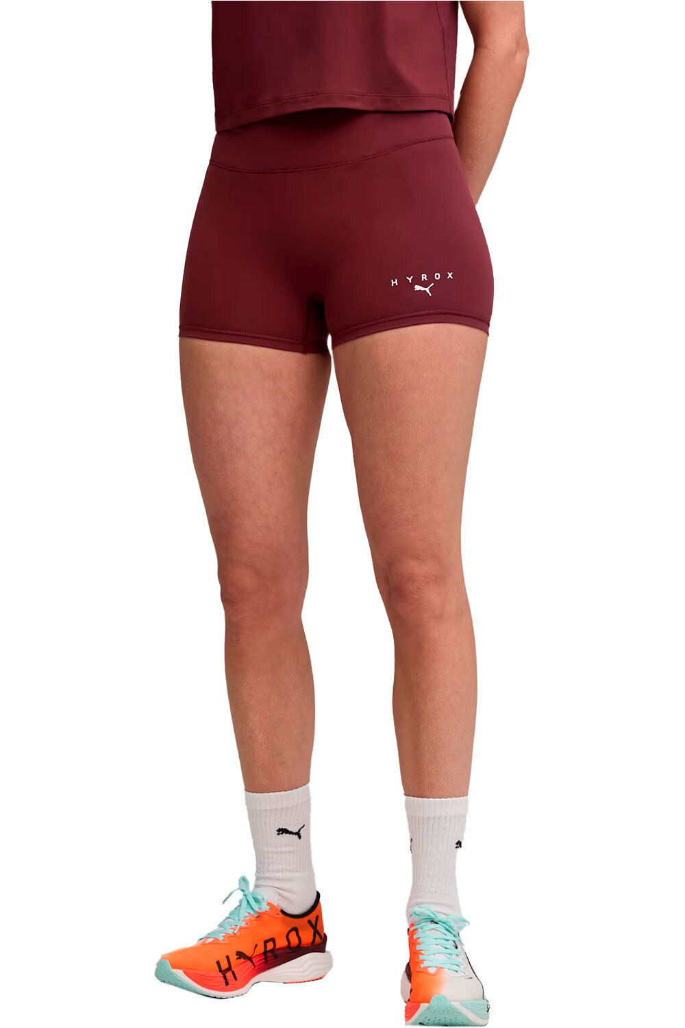 Puma pantalones y mallas cortas fitness mujer W PUMA X HYROX SHAPE vista frontal