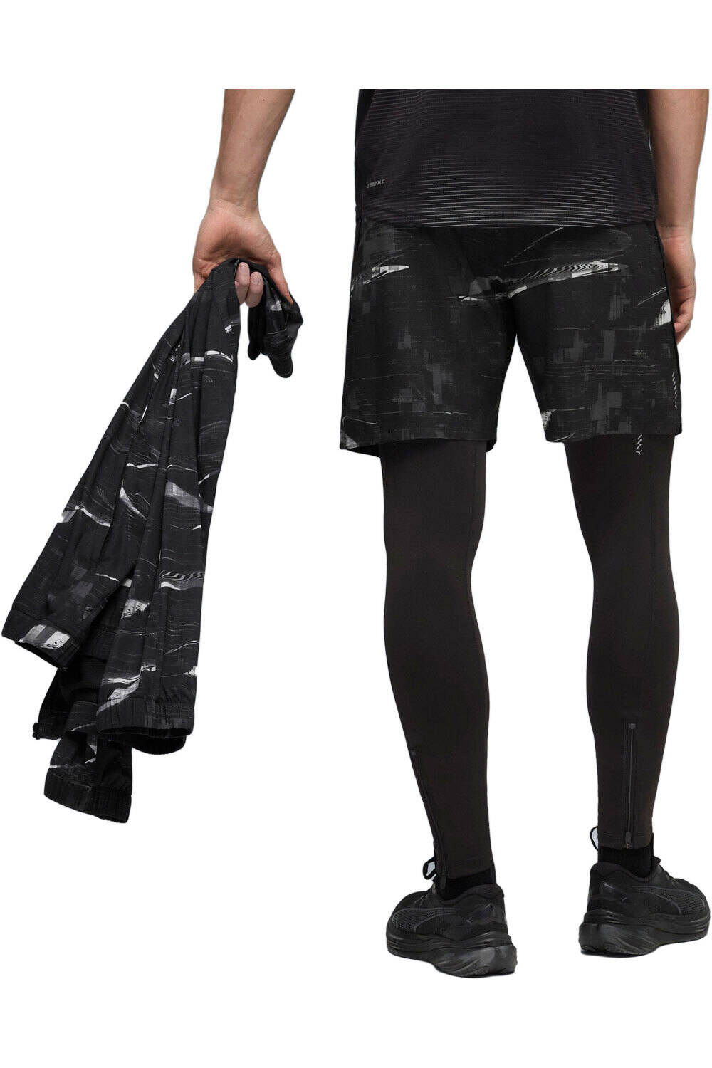 Puma pantaloneta técnica hombre M Run Velocity AOP 7 vista trasera