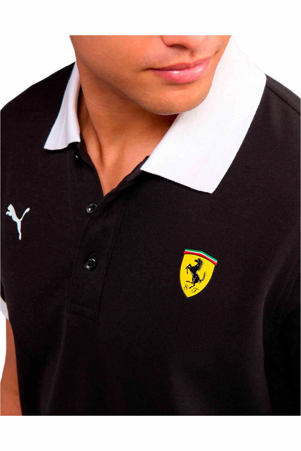 Puma polo manga corta hombre Ferrari Piquet Polo vista detalle