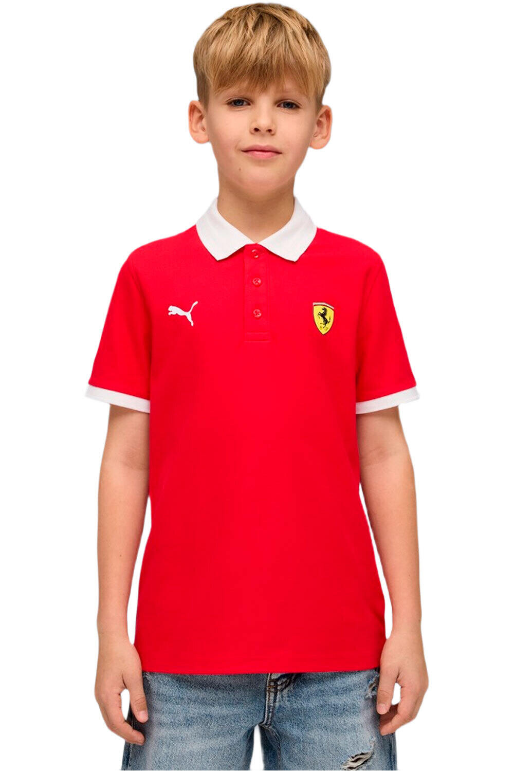 Puma polo manga corta niño Ferrari Race Kids Po vista frontal