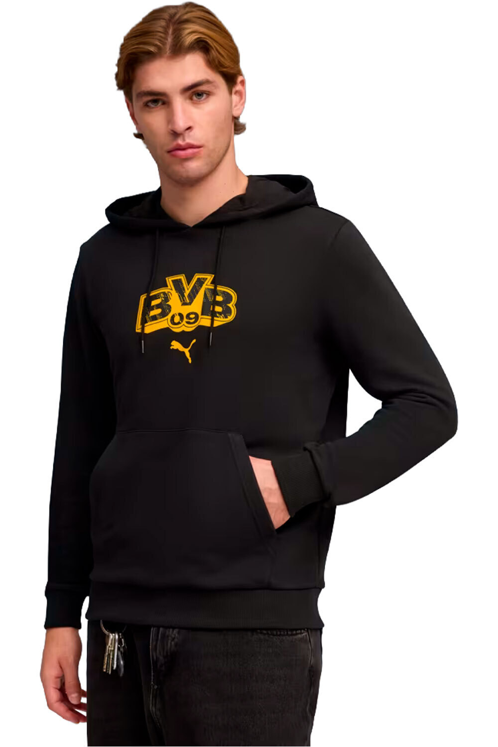 Puma sudadera entrenamiento fútbol BVB FtblCulture Hood vista frontal