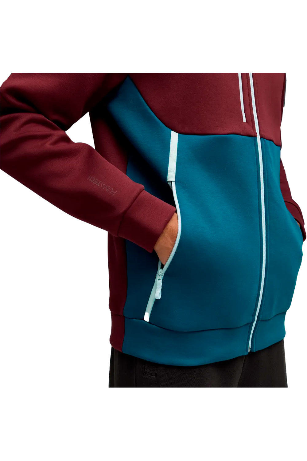 Puma sudadera entrenamiento fútbol FPF PUMATECH FZ Hood vista detalle