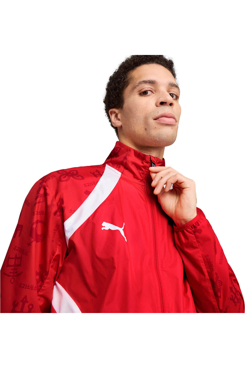 Puma sudadera entrenamiento fútbol GIRONA 25 Prematch Woven Jacket vista detalle