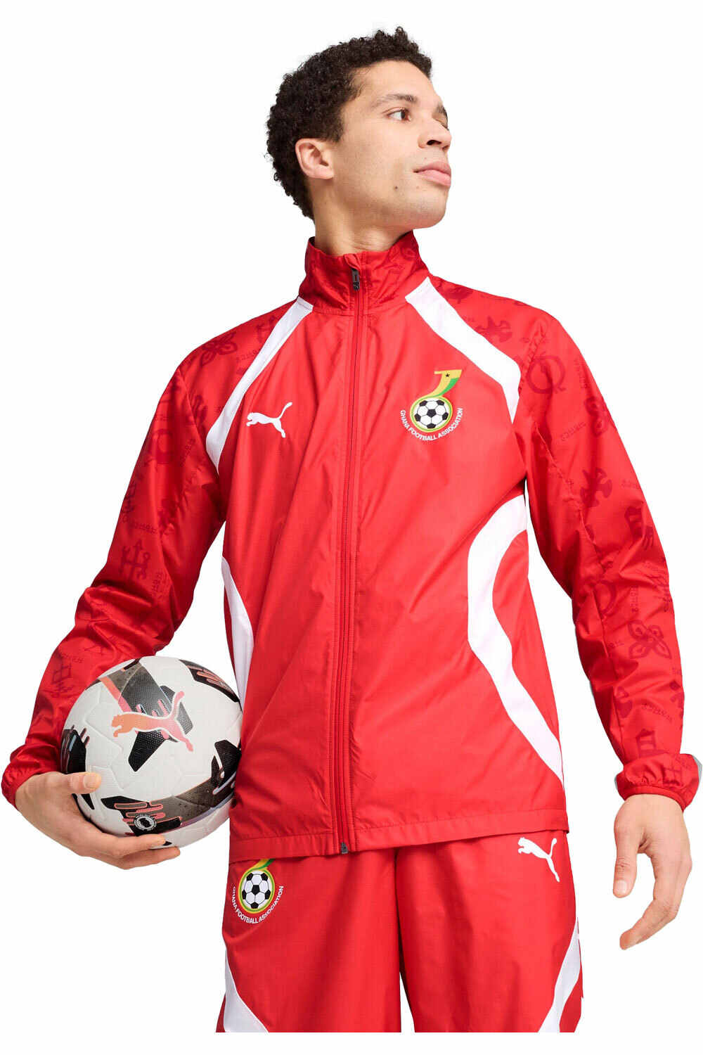Puma sudadera entrenamiento fútbol GIRONA 25 Prematch Woven Jacket vista frontal