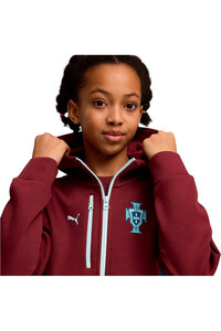 Puma sudadera entrenamiento fútbol niño FPF PUMATECH FZ Hood vista detalle