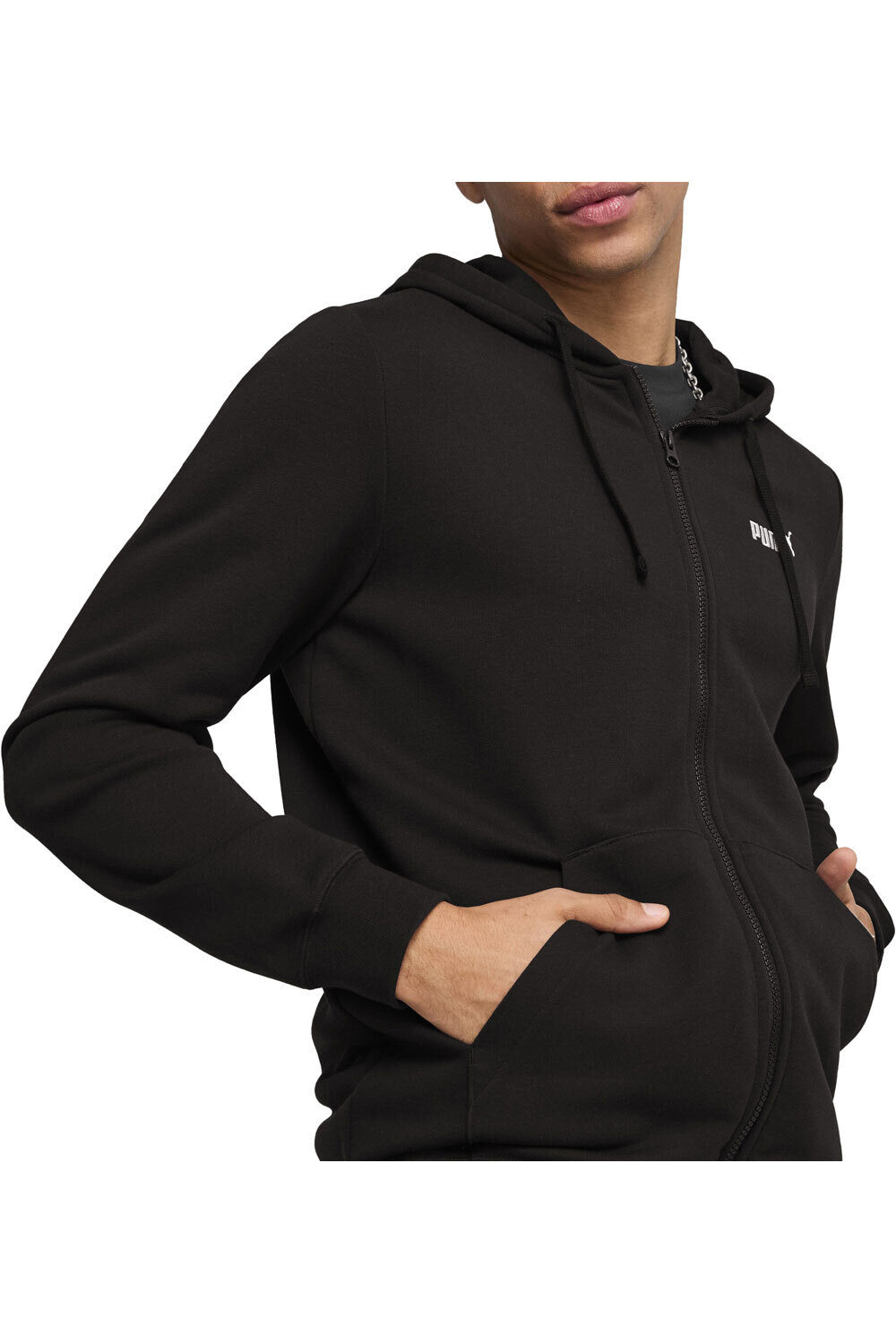 Puma sudadera hombre ESS No. 1 Logo Full-Zip Hoodie TR vista detalle