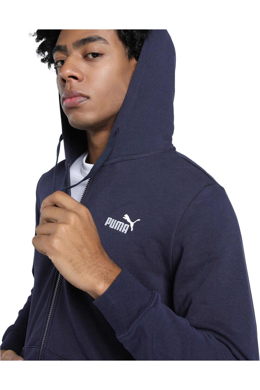 Puma sudadera hombre ESS No. 1 Logo Full-Zip Hoodie TR vista detalle