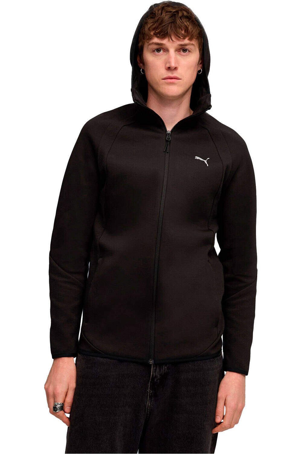 Puma sudadera hombre EVOSTRIPE FZ Hoodie vista frontal
