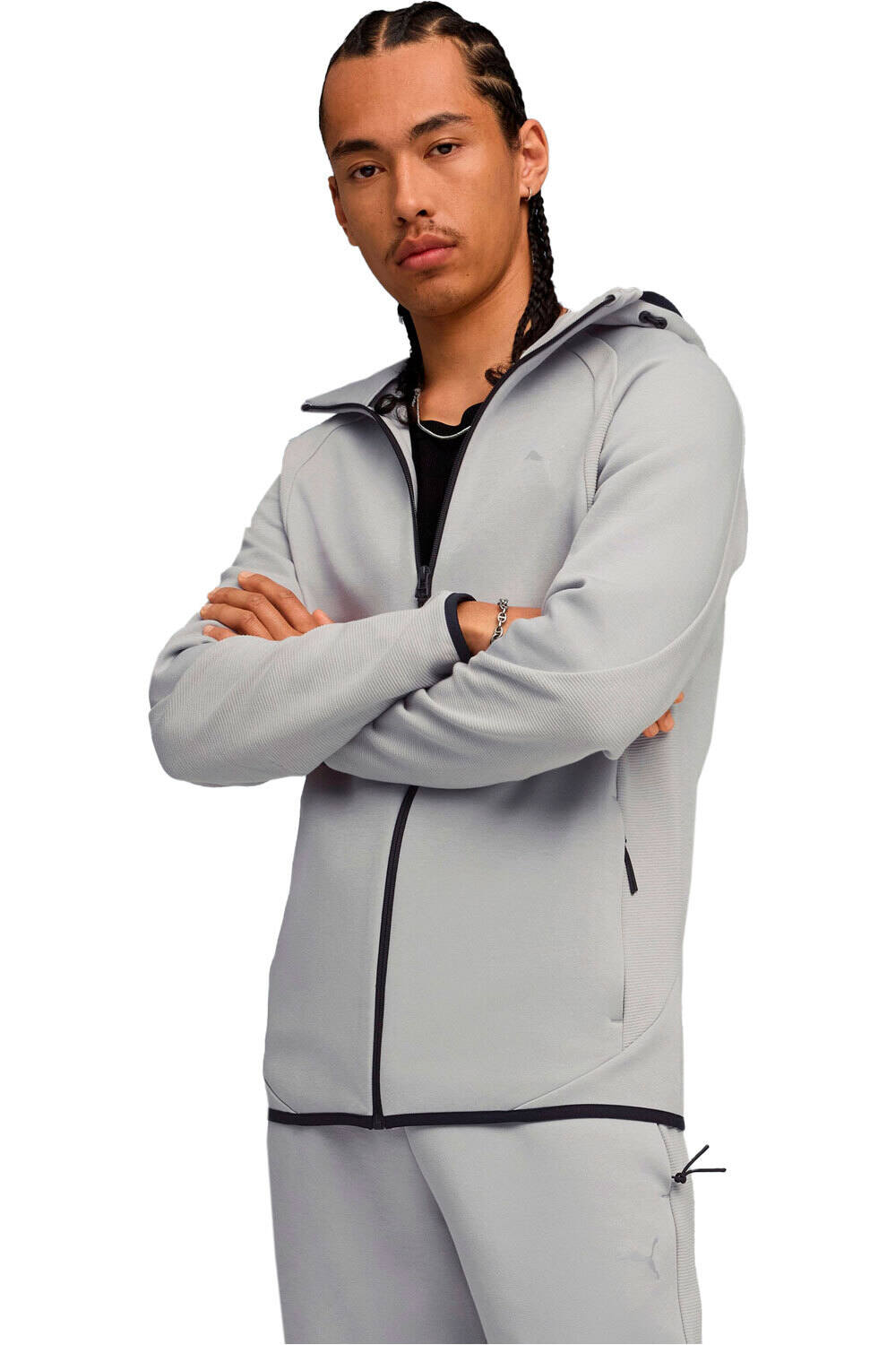 Puma sudadera hombre EVOSTRIPE FZ Hoodie vista frontal