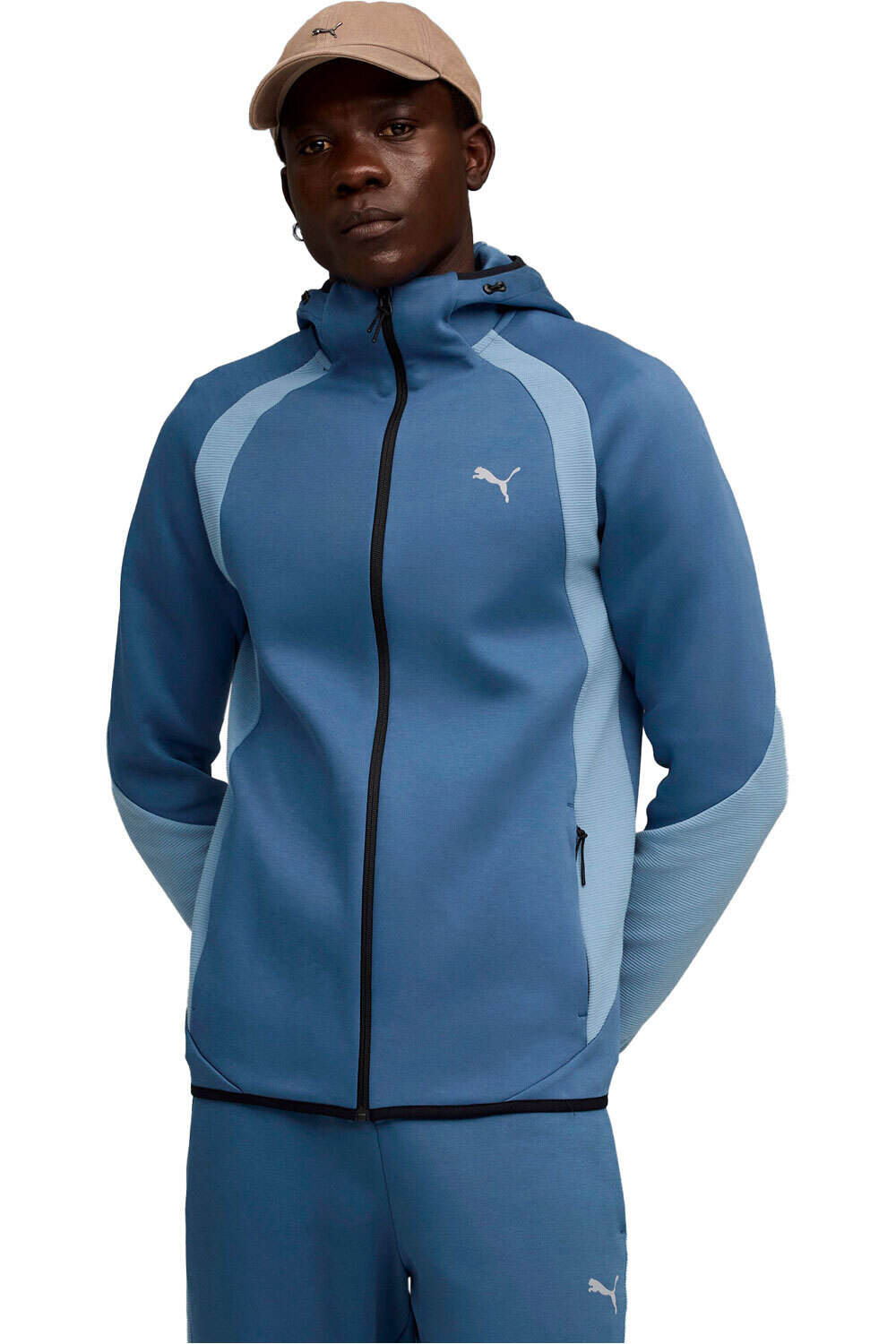 Puma sudadera hombre EVOSTRIPE FZ Hoodie vista frontal