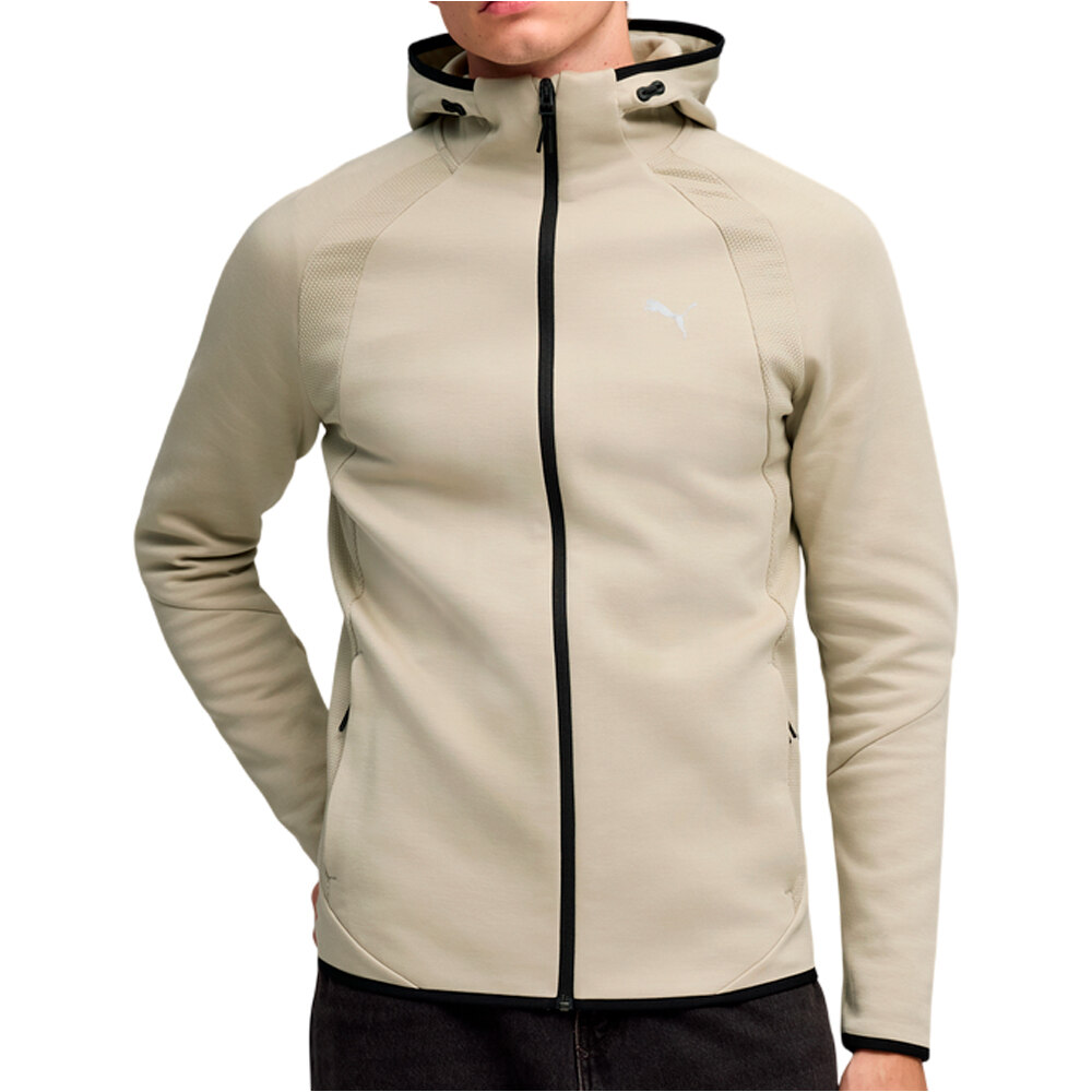 Puma sudadera hombre EVOSTRIPE FZ Hoodie vista frontal
