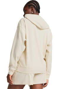 Puma sudadera mujer ESS ELEVATED Comfort Rib Hoodie vista trasera