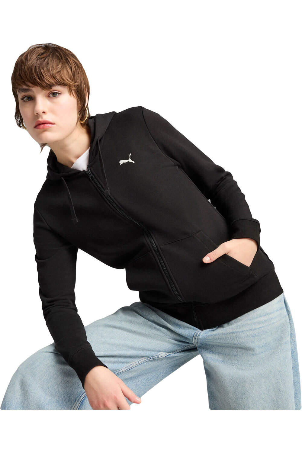 Puma sudadera mujer ESS Full-Zip Hoodie TR vista frontal