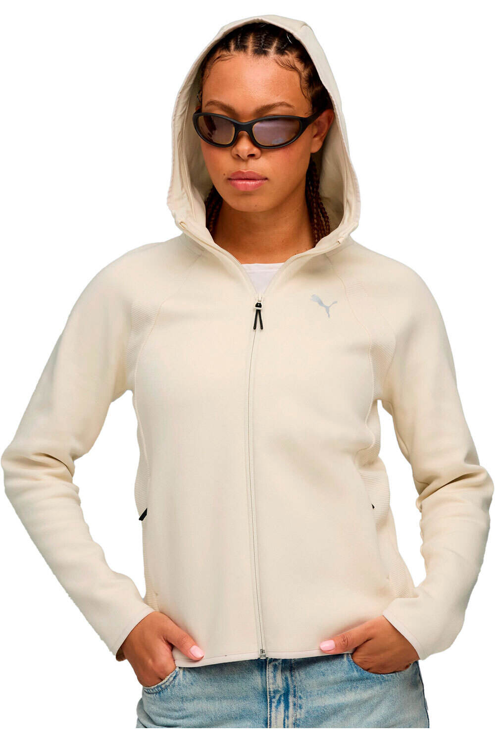 Puma sudadera mujer EVOSTRIPE Full-Zip H vista frontal