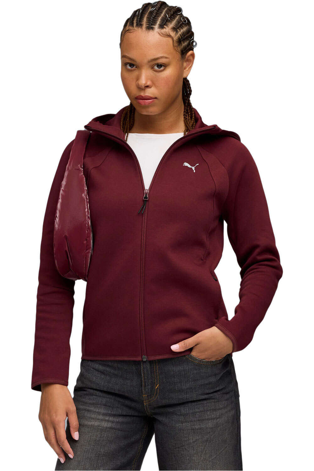 Puma sudadera mujer EVOSTRIPE Full-Zip H vista frontal