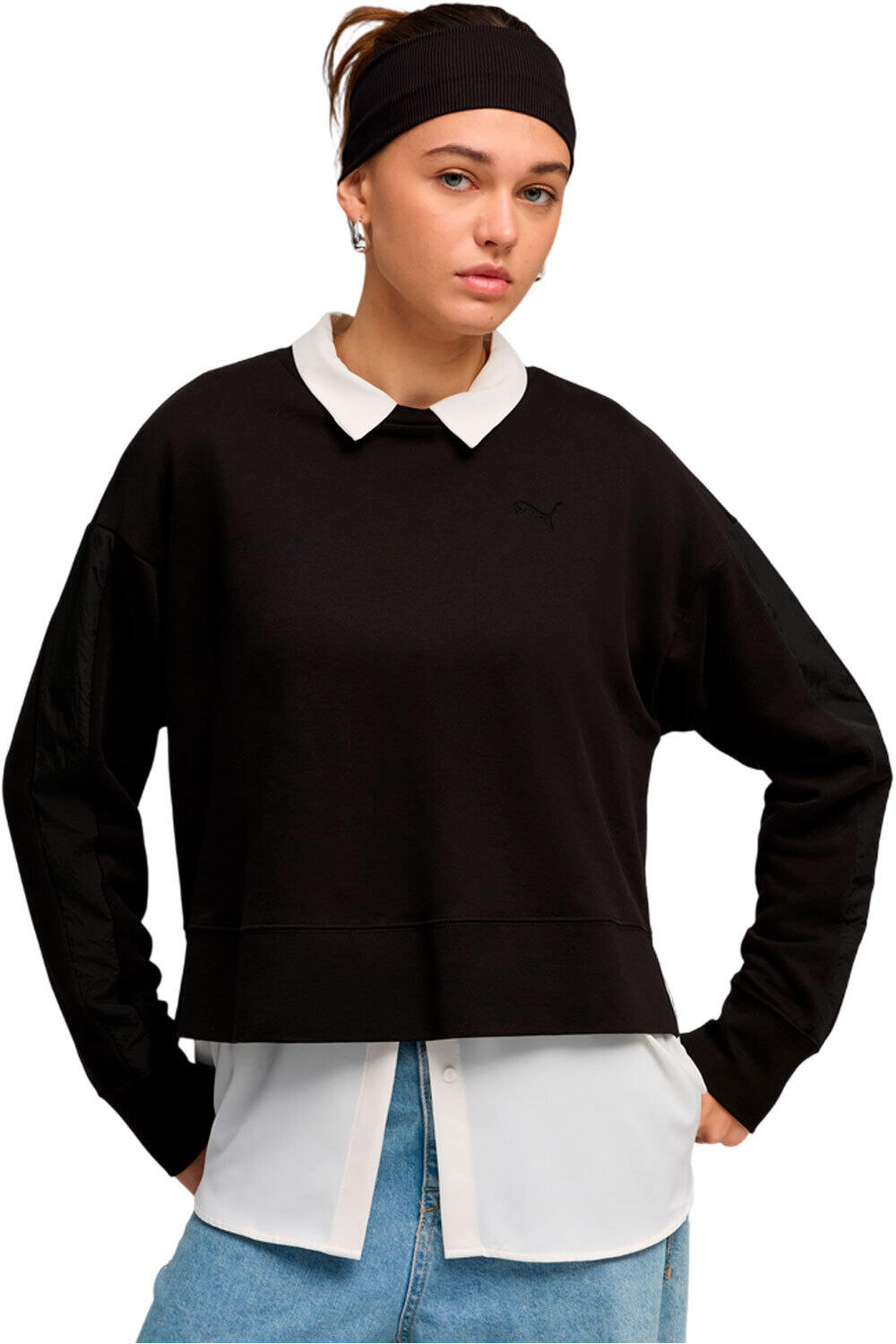 Puma sudadera mujer HER Relaxed Crew TR vista frontal