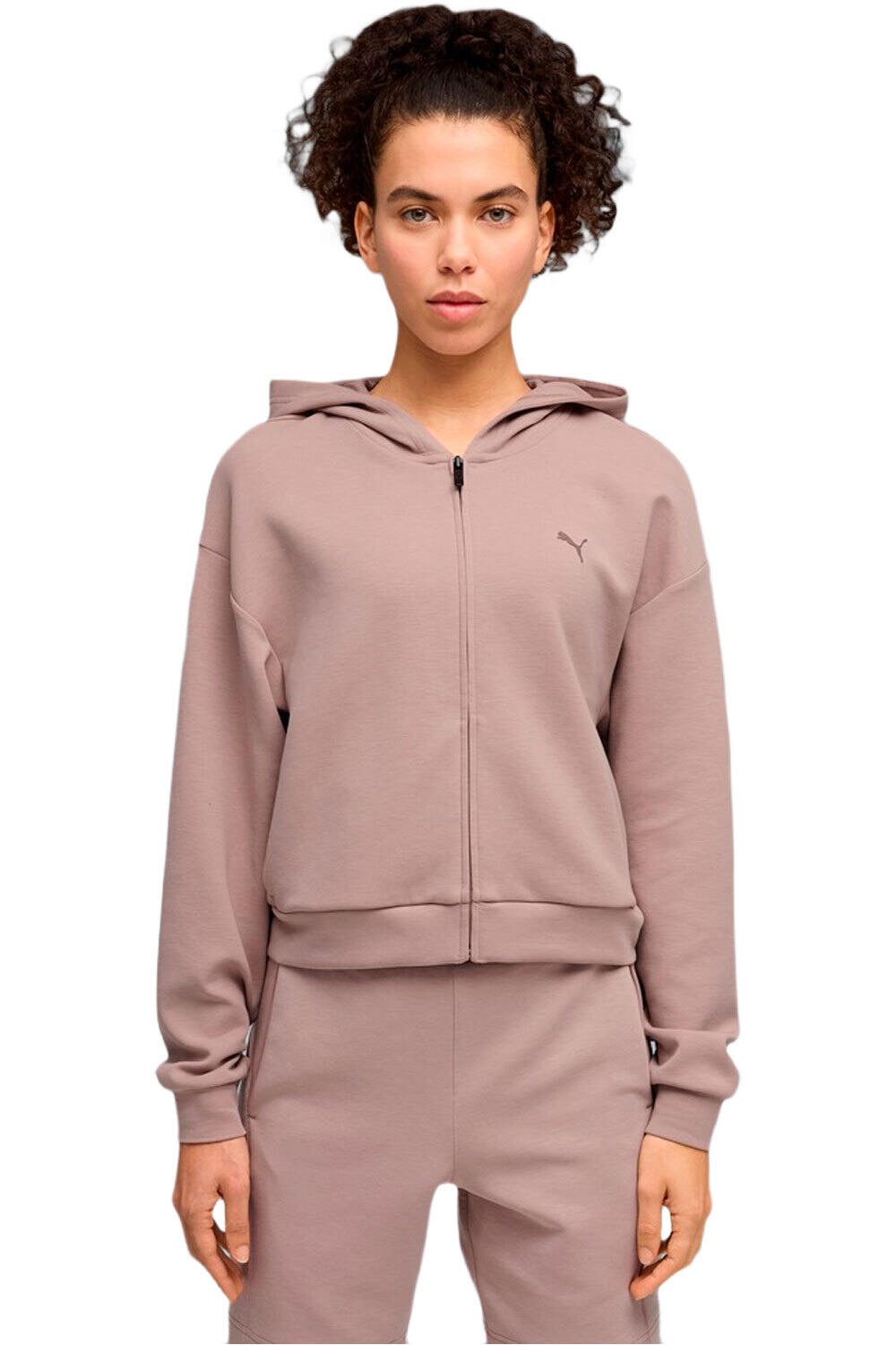 Puma sudaderas deportivas mujer W Cloudspun FZ Hoodi vista frontal