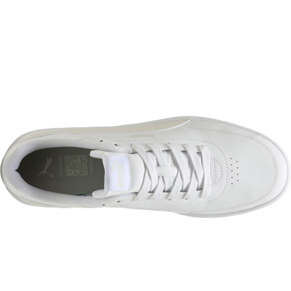 Puma zapatilla moda hombre Court Classic Clean vista superior