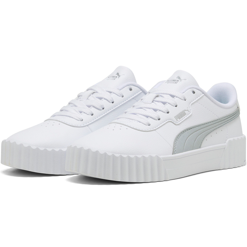 Puma zapatilla moda mujer Carina 3.0 Aqua Metallics lateral interior